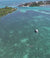 boat towing subwing drone view caribbean