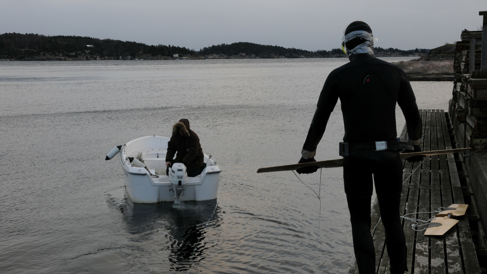 Testing Subwing protorype in cold water