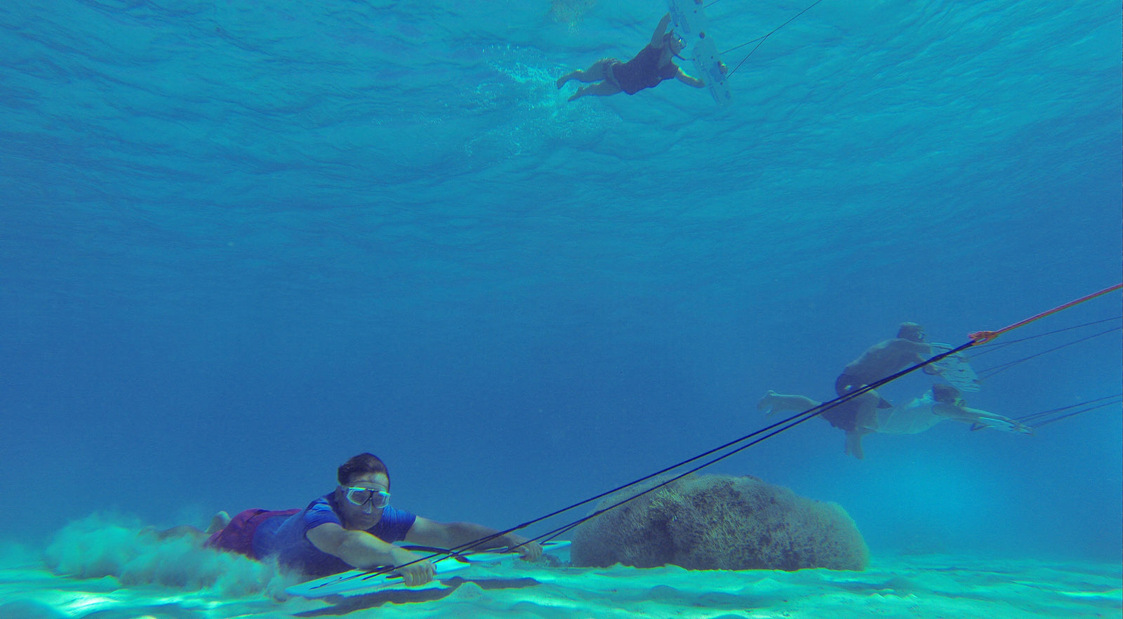 multiple subwing riders having fun