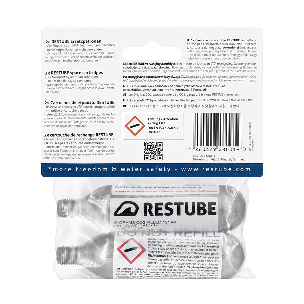Restube CO₂ cartridges (16g)