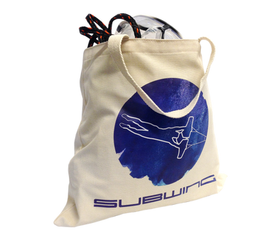 Filled cotton beach bag with Subwing logo