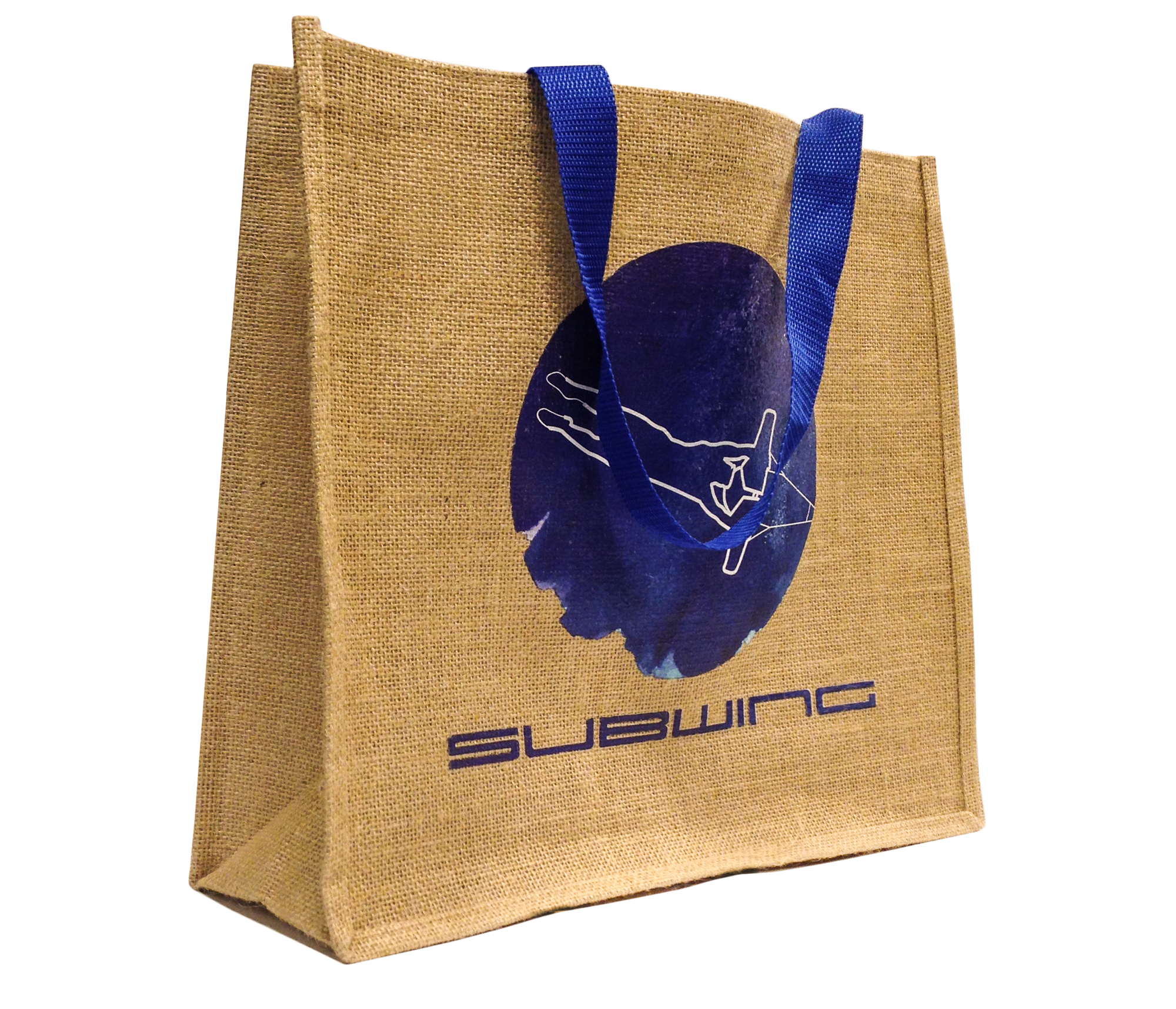 Jute beach bag with Subwing logo