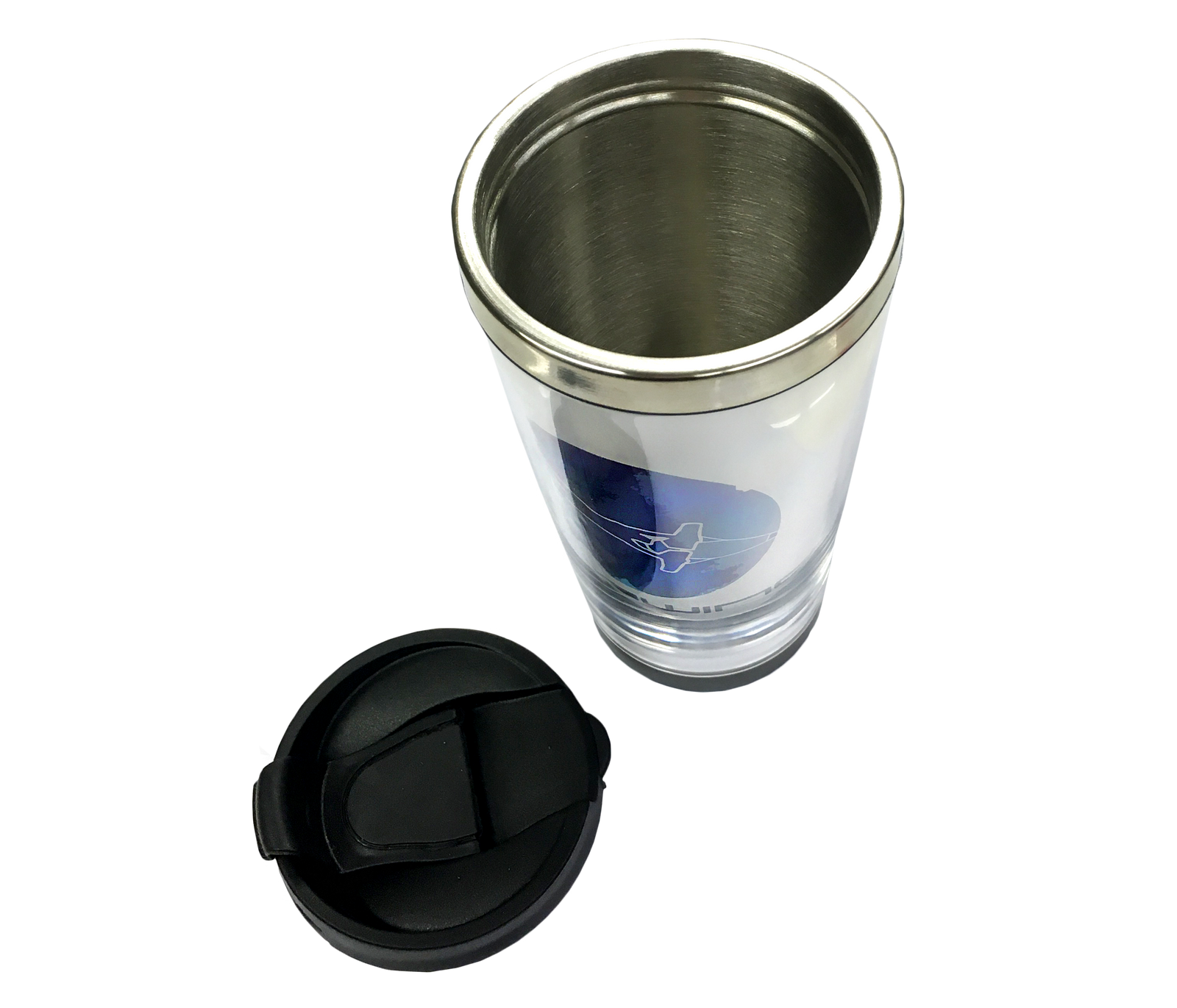 Subwing thermal travel mug open top